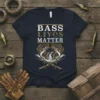 Bass Lives Matter T-Shirt featuring a bold quote and graphic of two bass fish with crossed fishing rods