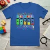 Battery Life Of A INFANT TEACHER t-shirt design with five battery icons representing Monday to Friday energy levels