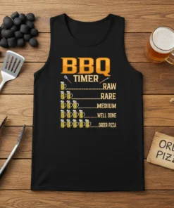 BBQ TIMER RAW RARE text design featuring creative typography on quality t-shirt