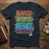 BE NASTY SUPPORT BLACK text design featuring stylish typography on quality t-shirt
