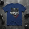 Be Savage Not Average wolf graphic t-shirt with red claw marks and motivational text