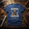 BEARDED CARPENTER [bieer-did] [kahr-puhn-ter] text design featuring bold typography on quality t-shirt