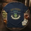 Navy t-shirt with "Hop-Tomist" design, defining it as one who believes everything is noun. better with a beer, featuring a