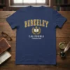 Berkeley California Founded 1868 vintage collegiate t-shirt design with torch and book emblem