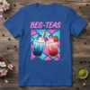 BES-TEAS bubble tea t-shirt design featuring two colorful boba drinks and neon text