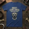 Best Cane Corso Dog Dad Ever t-shirt design with bold text and a stylized Cane Corso dog portrait