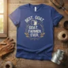 BEST GOAT GOAT FARMER EVER unique graphic design printed on comfortable cotton t-shirt