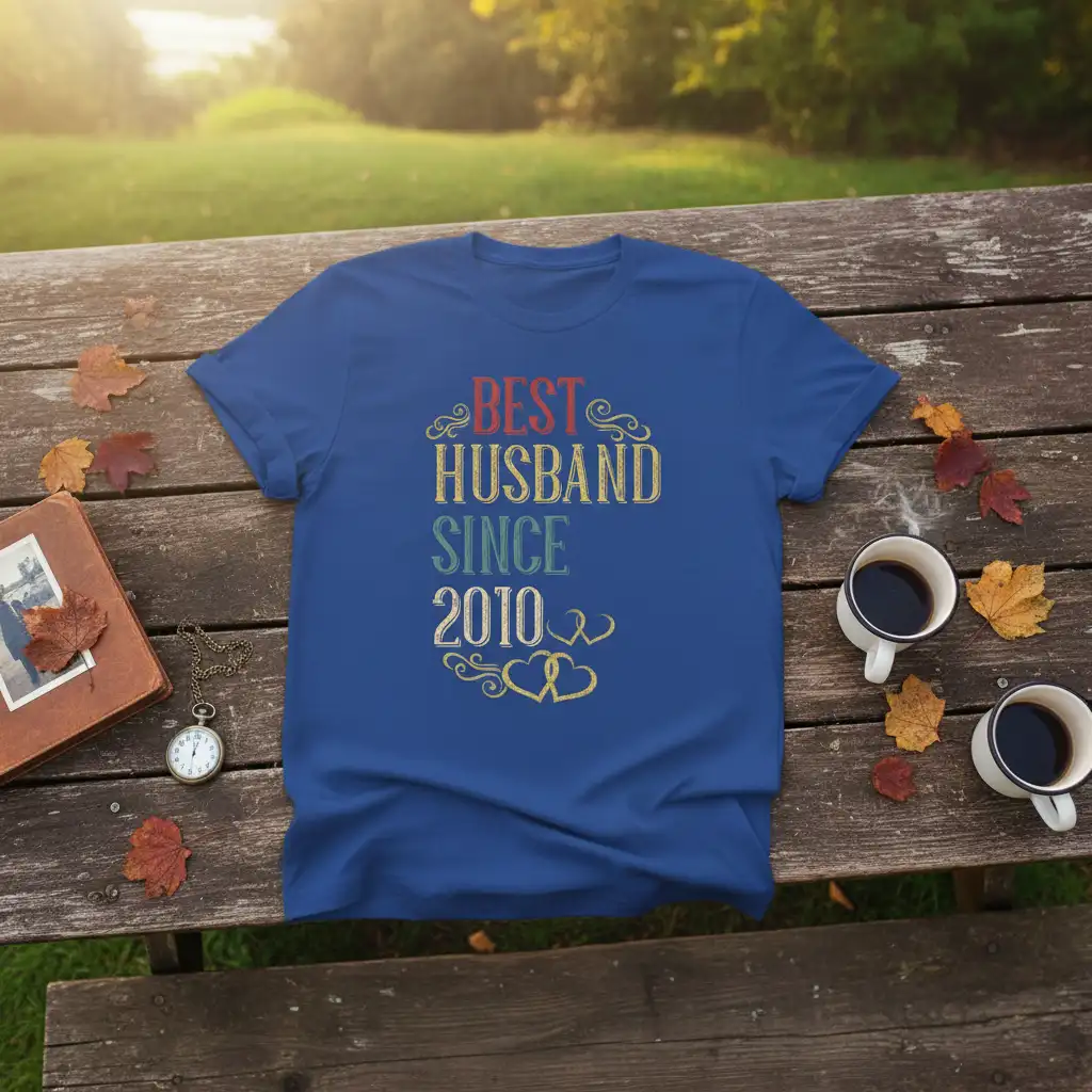 Best Husband Since 2010 anniversary quote t-shirt design with vintage typography
