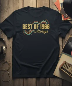 BEST OF 1966 Alshags vintage retro t-shirt with wavy graphic elements