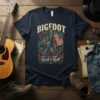 BIGFOOT Rock & Roll bold graphic design printed on comfortable cotton t-shirt