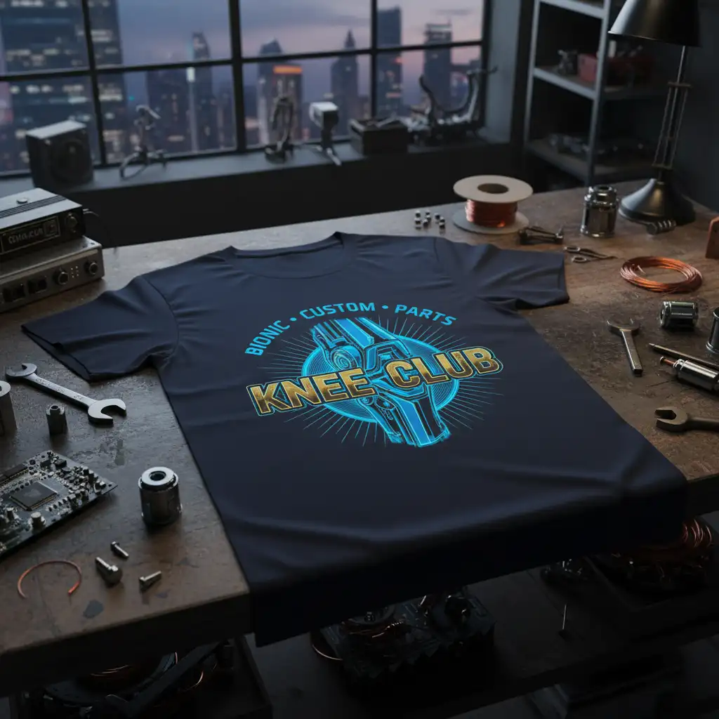 BIONIC • CUSTOM • quote printed with detailed print on comfortable cotton fabric t-shirt design