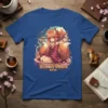 Anime kitsune girl with multiple tails wearing a kimono, text 'Birmich Dhores Bate Ani' on a blue t-shirt