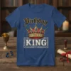 Birthday KING t-shirt design with a golden crown and ornate border