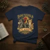 Bisexuals Eat What?! t-shirt design with a donkey, knight rooster, and cat graphic, featuring bold yellow text