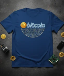Bitcoin Crypto Circuit Board T-Shirt creative graphic design printed on comfortable cotton t-shirt