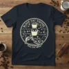 BLACK CAT COFFEE PEEK-ABOO text design featuring creative typography on quality t-shirt
