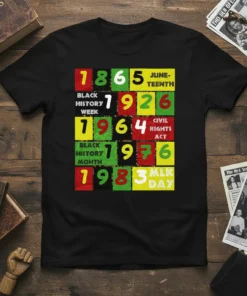 1865 JUNE-TEENTH BLACK HISTORY text design featuring stylish typography on quality t-shirt