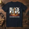 Black King chess piece graphic with knights on a chessboard, featuring text "The Most Powerful Piece In The Game" on