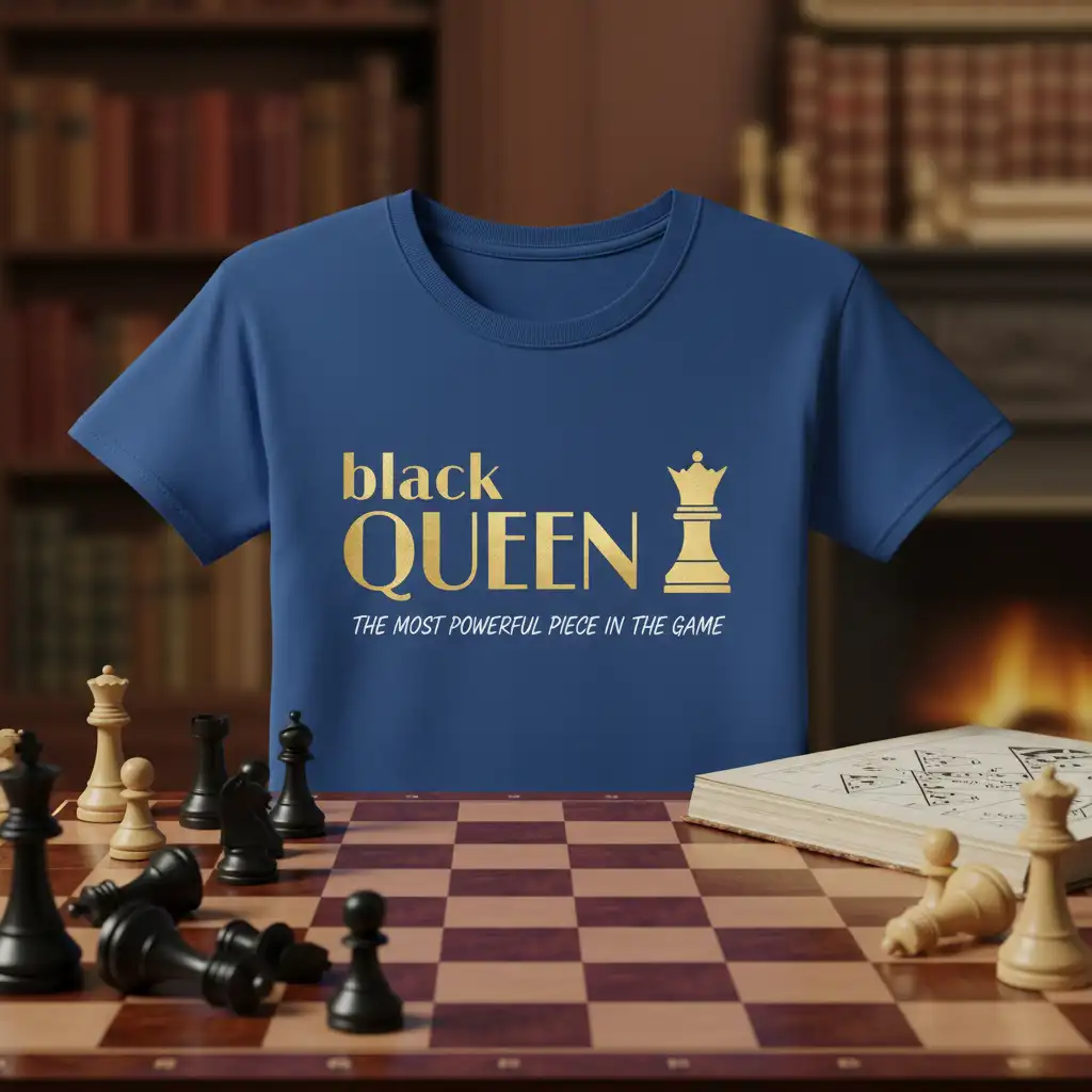 black QUEEN THE MOST quote printed with unique artwork on soft premium material t-shirt design
