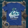 BLUE DRAGON ORIENNAL GUARDIAN MYTHICAL POWER eye-catching graphic design printed on comfortable cotton t-shirt