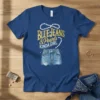 Blue Jeans & Pearls Kinda Girl text design with distressed denim graphic and pearl necklace illustration