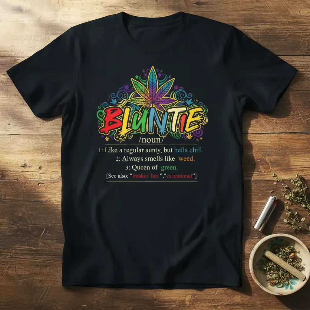 Bluntie noun Like a quote printed with stylish graphic on durable material t-shirt design