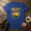 BOLIVIA SOCCER FAN T-SHIRT creative graphic design printed on comfortable cotton t-shirt