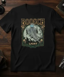 Boosch Light Ghost Halloween T-Shirt with vintage design and spooky skulls