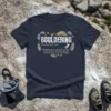 Bouldering Climbing up a text design featuring eye-catching typography on quality t-shirt