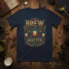 Brew Master T-Shirt design featuring ornate lettering, mythical creatures, and a beer glass graphic