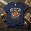 Brother of the Birthday Boy t-shirt with football graphic and goalposts