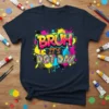 Bruh It's Dot Day graphic tee with colorful paint splatters and fun typography