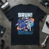 Bruh! It's My 10th Birthday astronaut t-shirt with dab pose, rocket, and planets design
