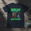 Bruh It's My 6th Birthday TH text with pixelated font, a cracked number 6 graphic, and a cake on a
