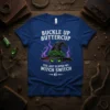 Buckle Up Buttercup You Just Flipped My Witch Switch t-shirt with witch hat and green eyes graphic