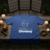 Buddha is my Ohmboy t-shirt featuring a line-art Buddha profile and glowing text, perfect for yoga and meditation enthusiasts