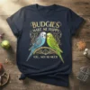 BUDDIES MAKE ME HAPPY text design featuring creative typography on quality t-shirt