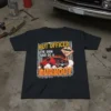But Officer The Sign Said Do A Burnout t-shirt featuring a red muscle car doing a burnout with flames and