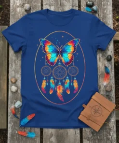 Butterfly Dreamcatcher Shirt eye-catching graphic design printed on comfortable cotton t-shirt