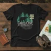 Cades Cove Great Smoky Mountains t-shirt with a black bear, forest graphic, and directional signs