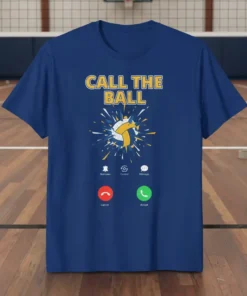 Call The Ball Volleyball bold graphic design printed on comfortable cotton t-shirt