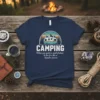 CAMPING Where you spent text design featuring detailed typography on quality t-shirt