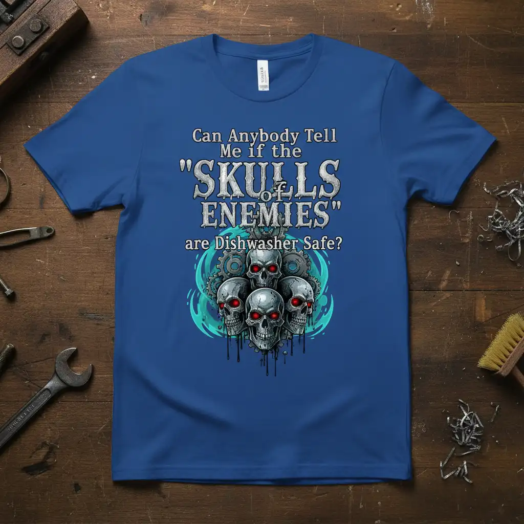 Can Anybody Tell Me quote printed with unique artwork on quality cotton blend t-shirt design