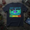 CAN I LICK IT? Curiosity phase: ACTIVATED science t-shirt with periodic table and chemistry flask graphic