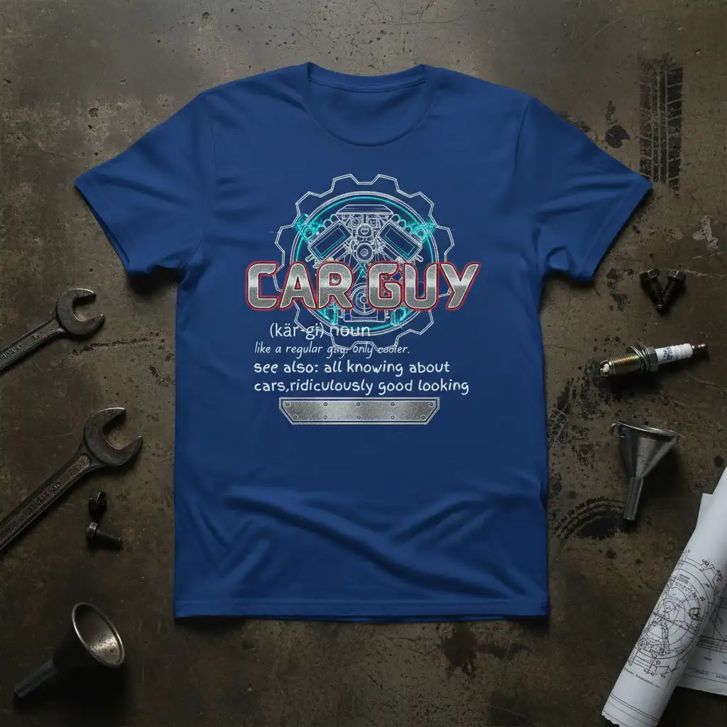 CAR GUY noun like quote printed with bold typography on comfortable cotton fabric t-shirt design