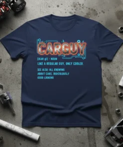 CARGUY [ikär gī] – text design featuring eye-catching typography on quality t-shirt