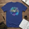Cat Heartbeat Tee detailed graphic design printed on comfortable cotton t-shirt