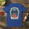 Christian t-shirt with "Catch Up With Jesus" text, scripture, and tomato pun graphic