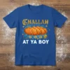 Challah At Ya Boy T-Shirt featuring a braided challah loaf and Hanukkah symbols