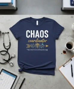 CHAOS coordinator directorofnursing creative graphic design printed on comfortable cotton t-shirt